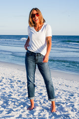 Restock! Judy Blue Mid Rise Dark Vintage Wash Non-Distressed Boyfriend