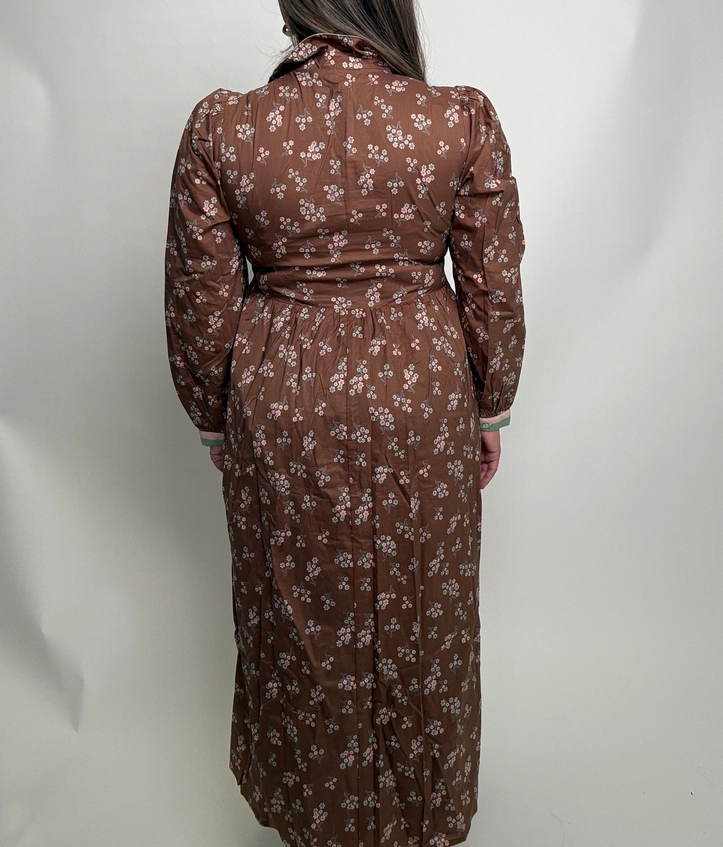 Jodifl Floral Print Midi Dress in Mocha