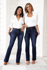 Restock! Judy Blue The Sloane Petite/Reg Mid Rise Dark Wash Bootcut Jeans