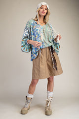 Easel Mix n Match Printed Top in Green