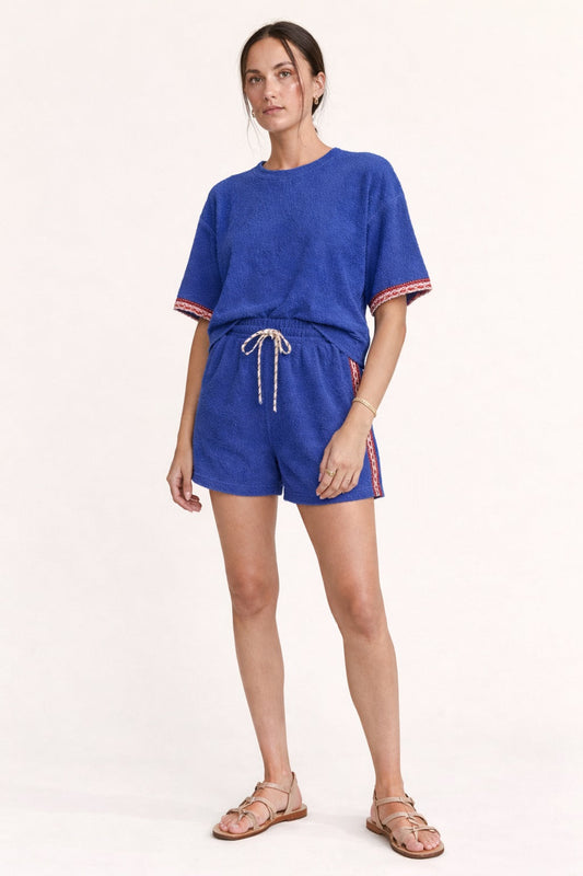 Davi & Dani Terry Knit Set in Cobalt