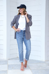 Judy Blue Work From Home Mid Rise Bleach Washed Boyfriends