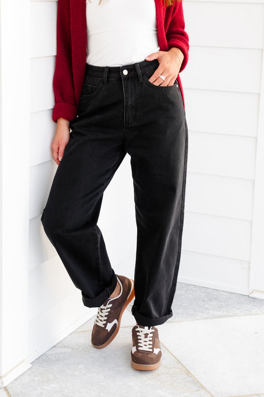 Judy Blue High Rise Black Marlow Arc Rigid Magic Trouser Jeans