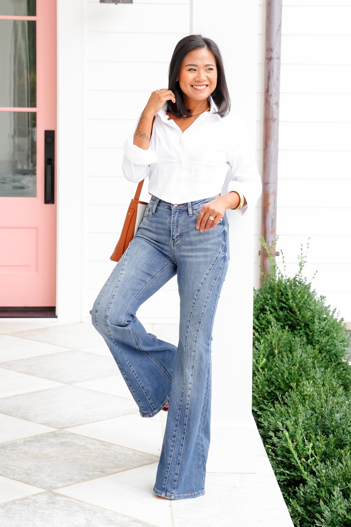 Restock! Judy Blue Golden Hour Mid Rise Flare Jeans with Double Angular Seam