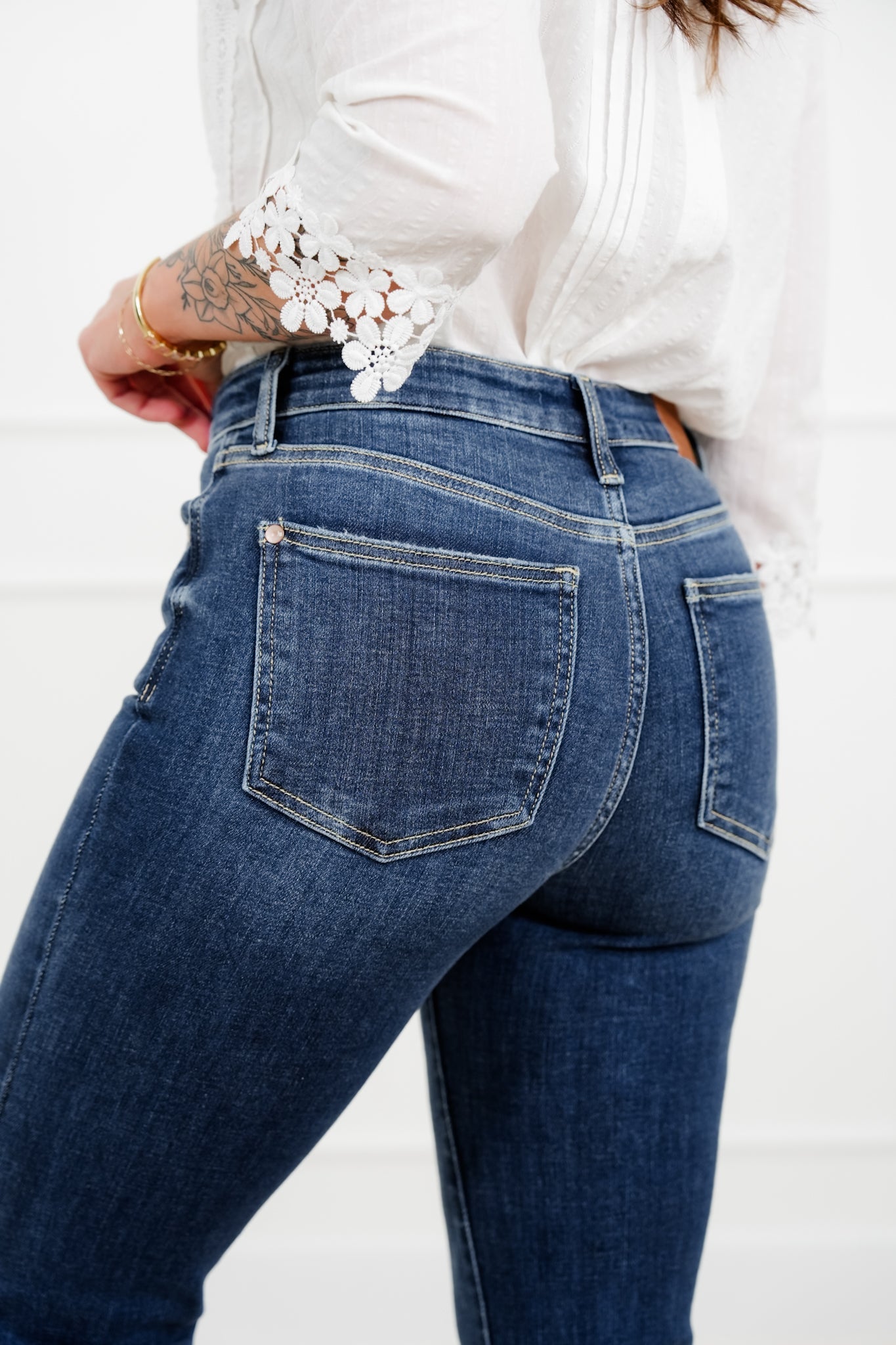Judy Blue Petite/Reg The Lexi High Rise Dark Wash Trouser Flare