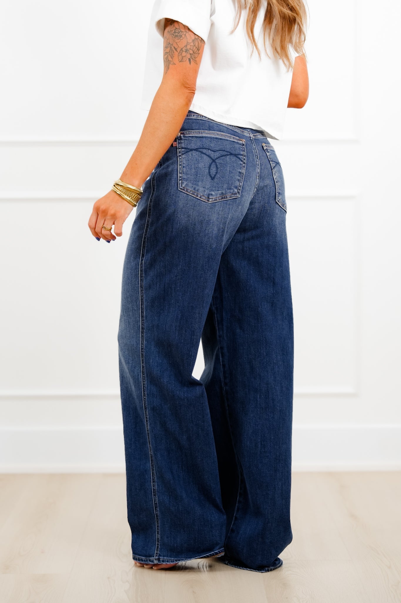 Judy Blue Everyday Icon High Rise Multiple Inseam Dark Wash Wilhelmina Baggy Jeans