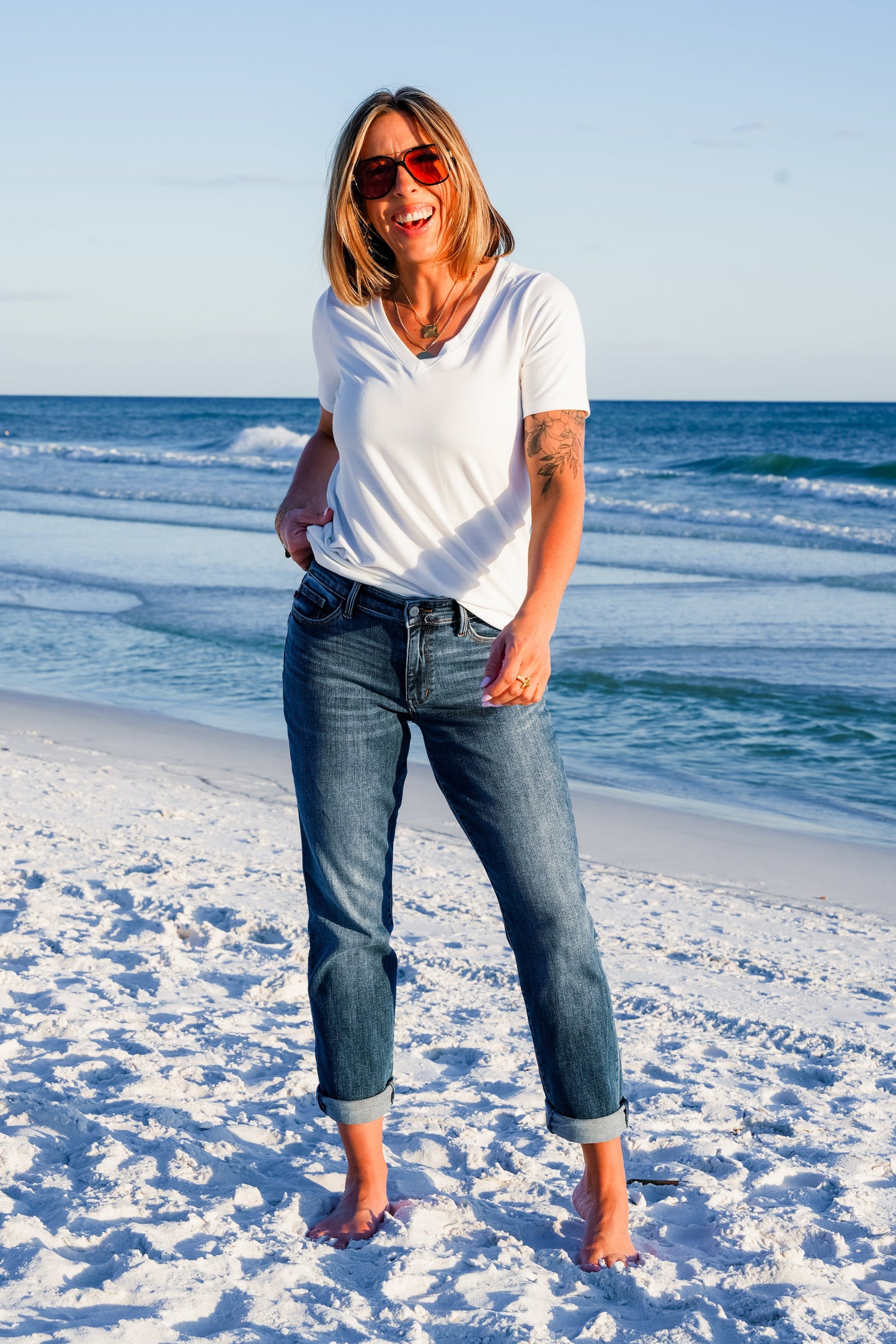 Restock! Judy Blue Mid Rise Dark Vintage Wash Non-Distressed Boyfriend