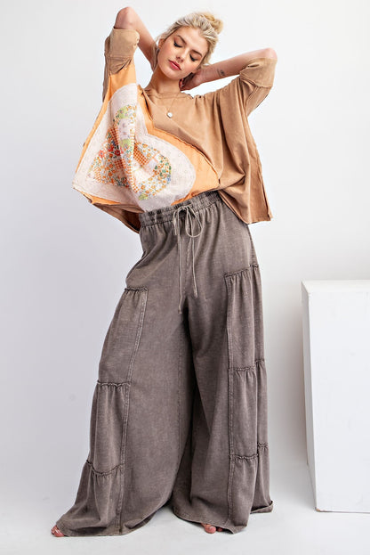 Easel OVERSIZED Heart Patched Knit Top in Almond FINAL SALE
