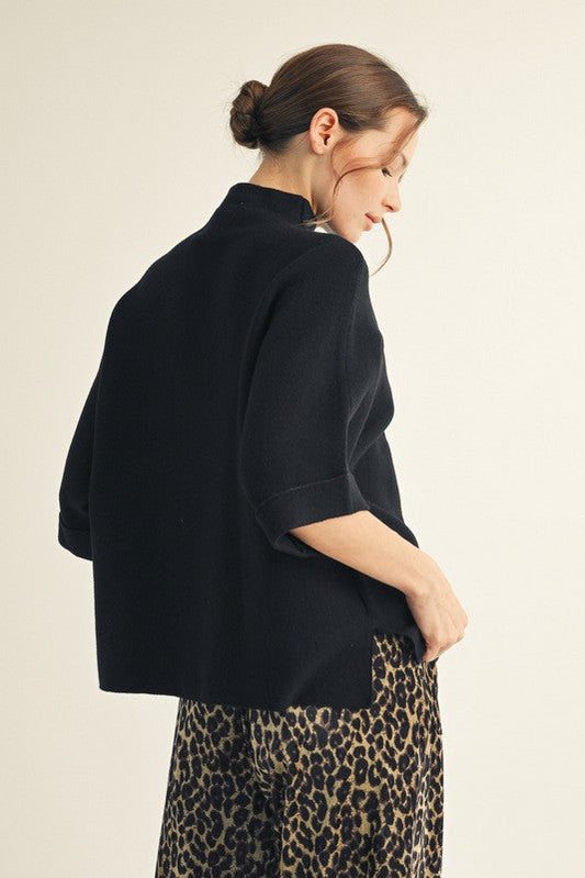 Jodifl Soft Knit Sweater Top in Black