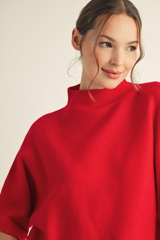 Jodifl Soft Knit Sweater Top in Red