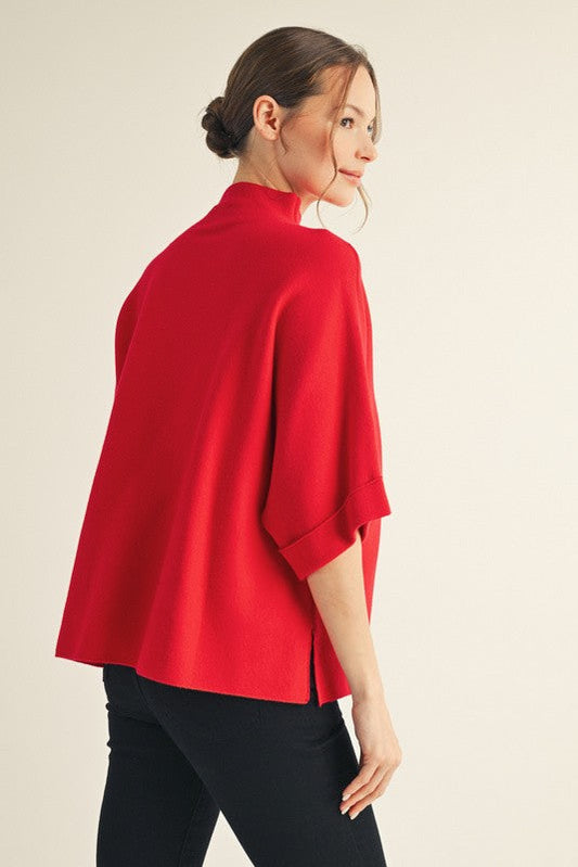 Jodifl Soft Knit Sweater Top in Red
