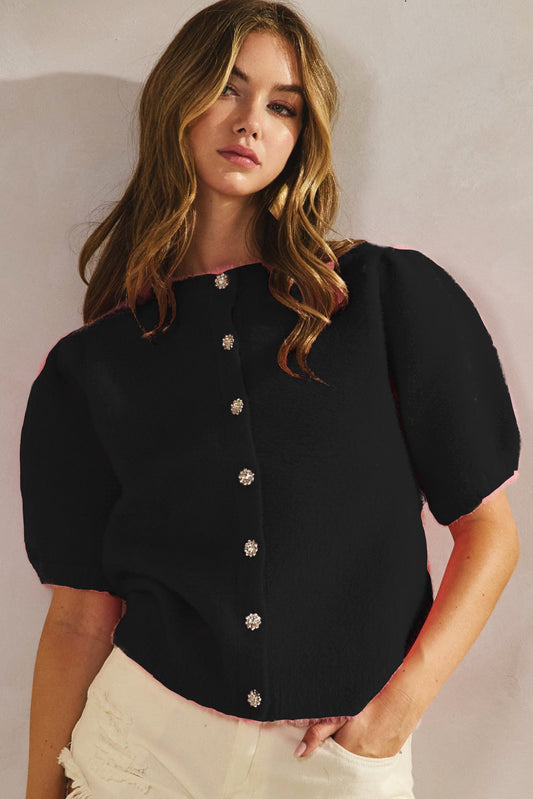 LovLov Luxe Soft Knit Cardigan in Black