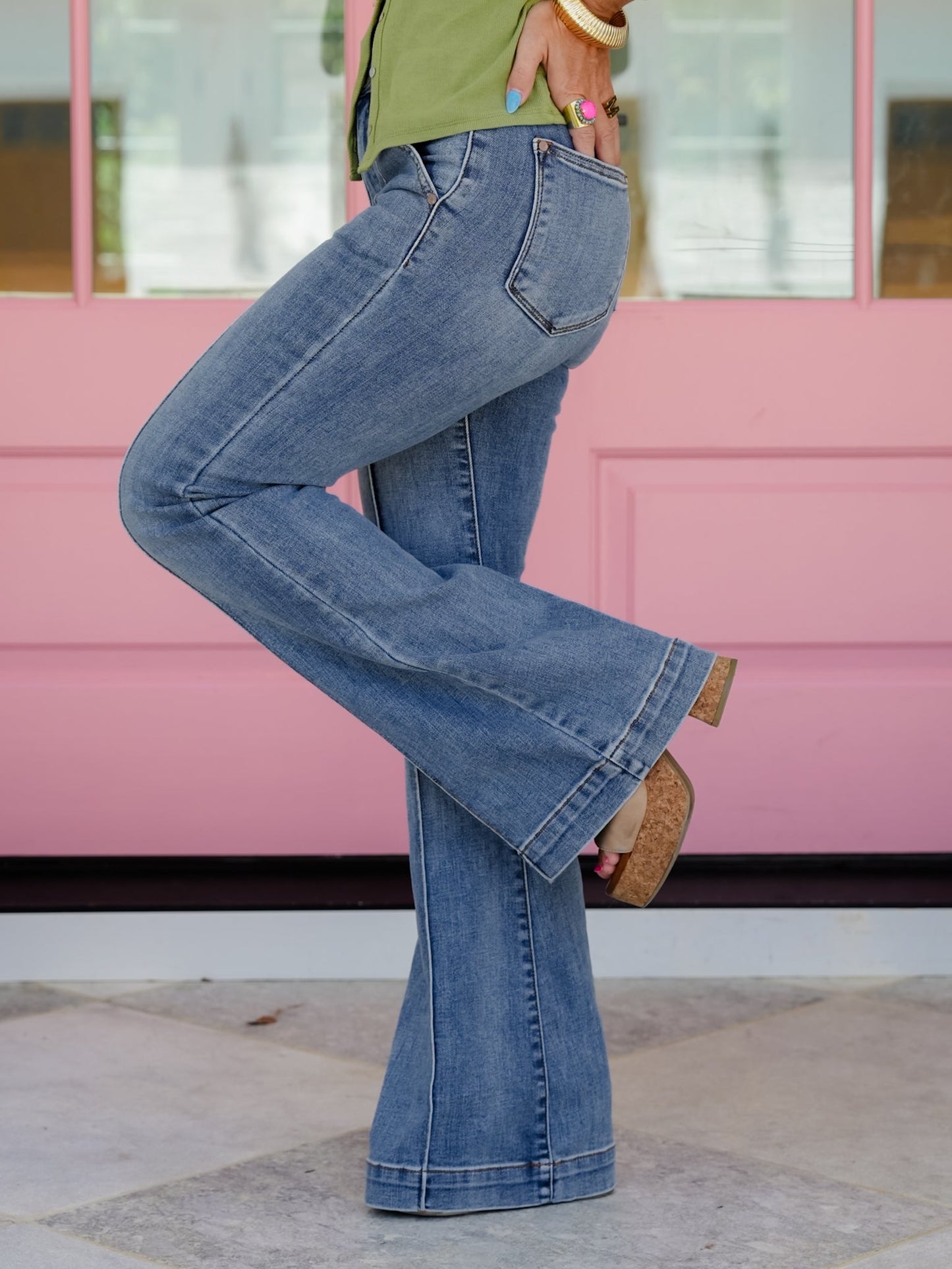 Restock! Judy Blue Obsessed with You High Rise Medium Wash Trouser Flare Jeans