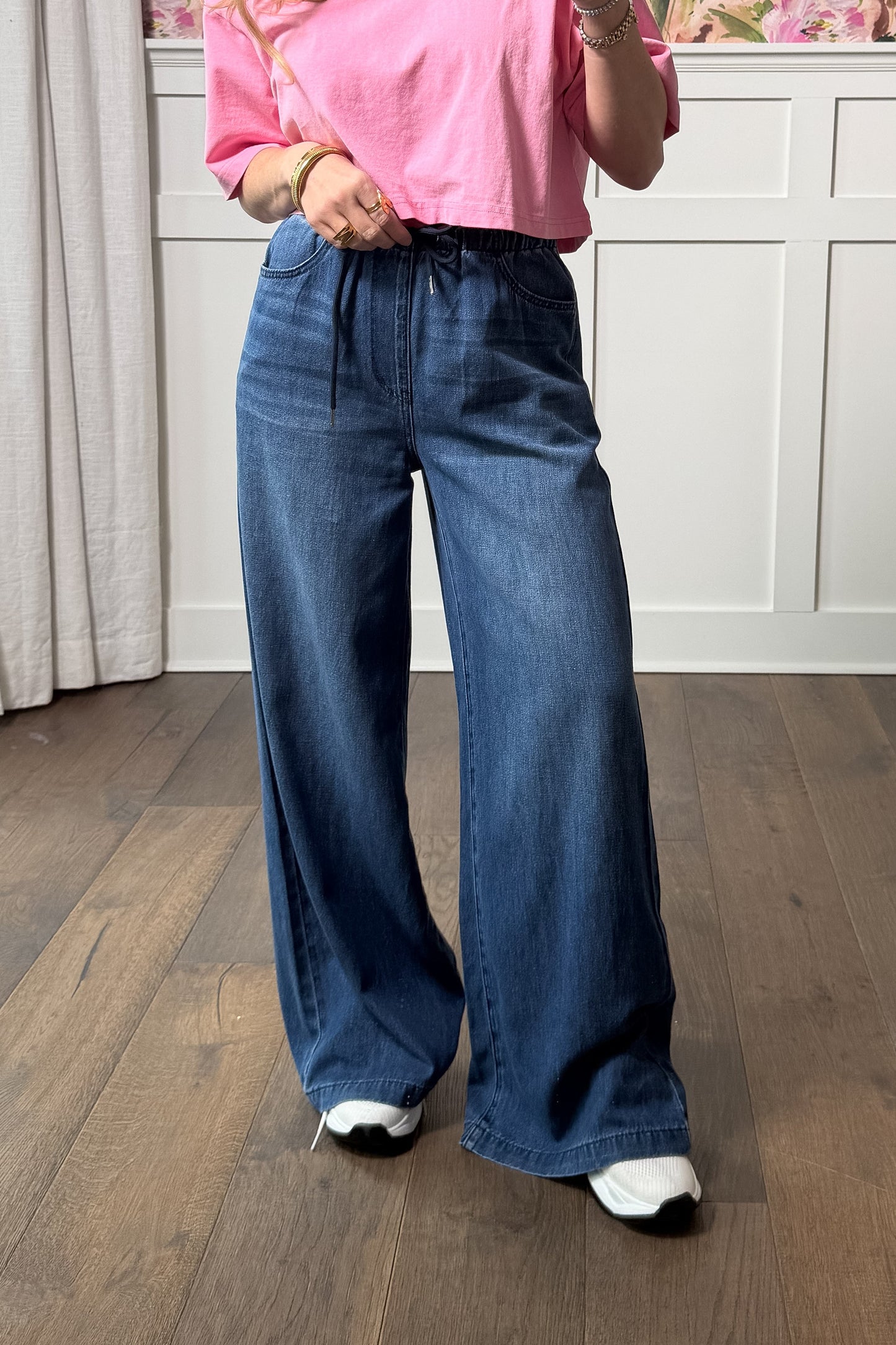 Judy Blue The Paloma High Rise Dark Wash Palazzo Jeans