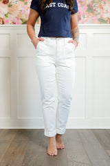 Judy Blue High Rise White Aurora Weekender Jean