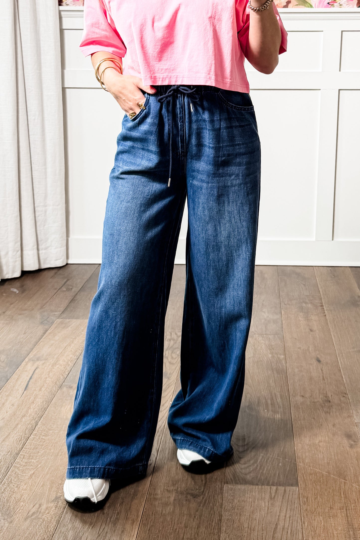 Judy Blue The Paloma High Rise Dark Wash Palazzo Jeans