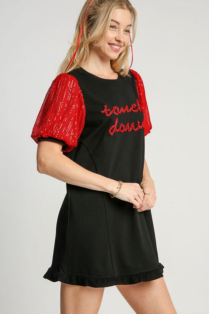 Umgee Sequin Mini Dress *GAME DAY STYLE!* in Black