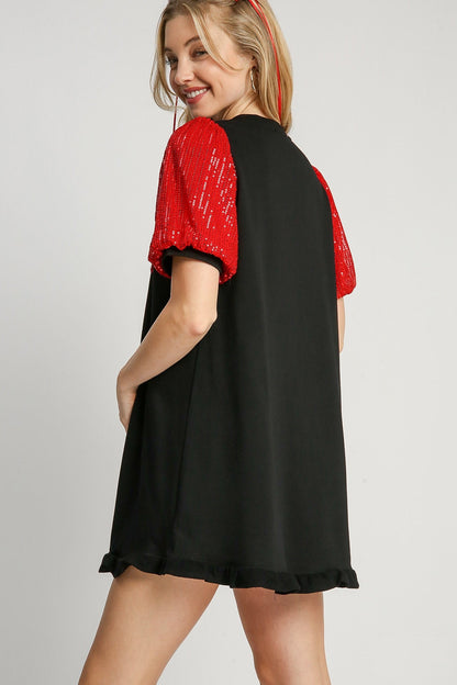 Umgee Sequin Mini Dress *GAME DAY STYLE!* in Black