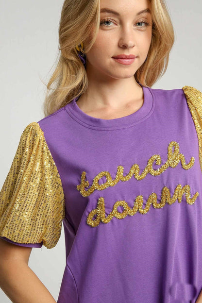 Umgee Sequin Mini Dress *GAME DAY STYLE!* in Purple