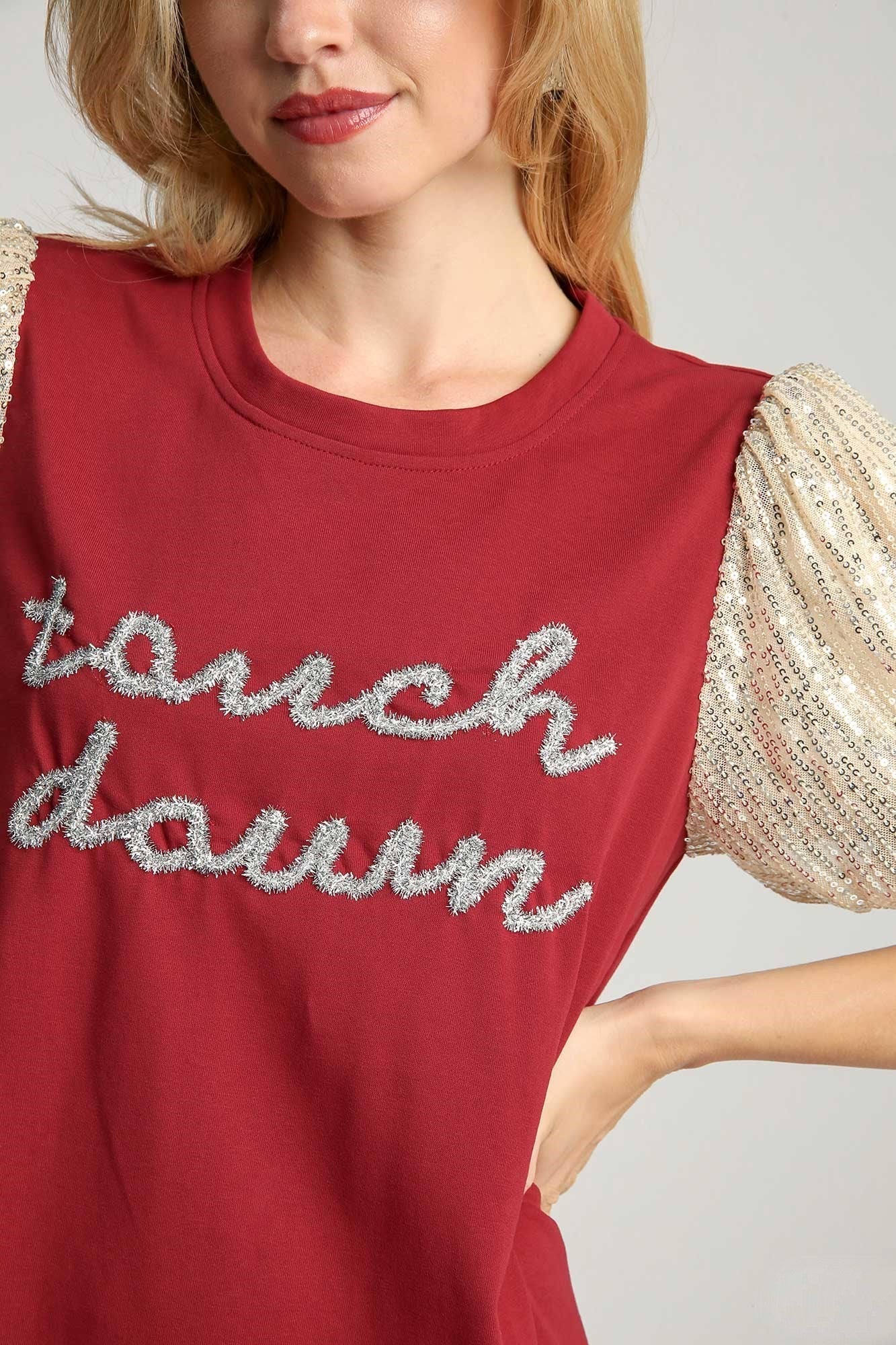 Umgee Sequin Mini Dress *GAME DAY STYLE!* in Wine