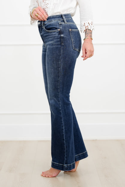 Judy Blue Petite/Reg The Lexi High Rise Dark Wash Trouser Flare