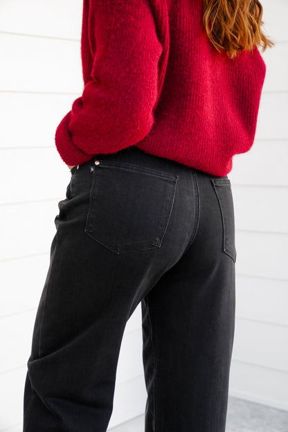 Judy Blue High Rise Black Marlow Arc Rigid Magic Trouser Jeans