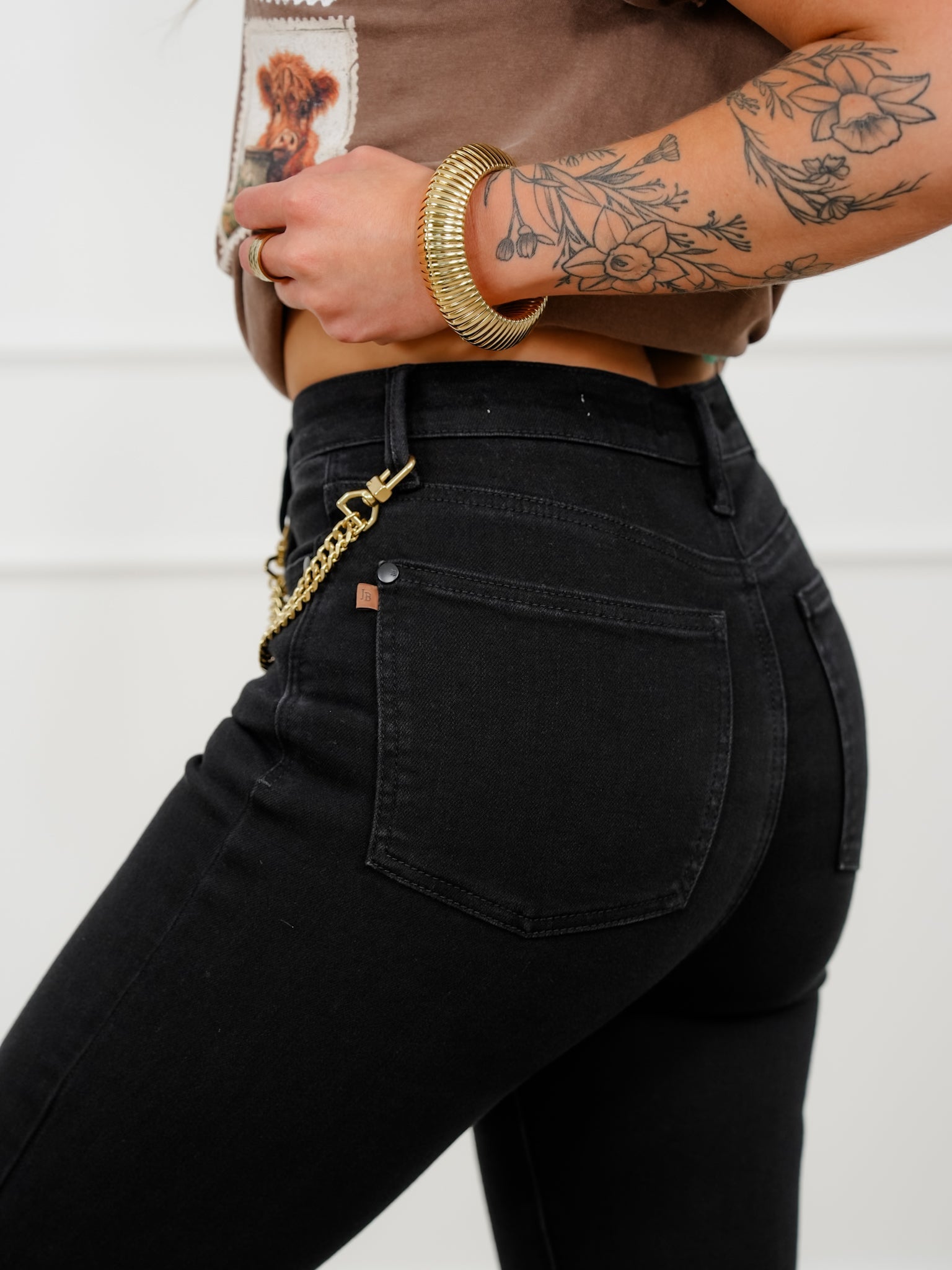 Judy Blue High Rise Black Petite/Reg Tummy Control Bootcut Jeans