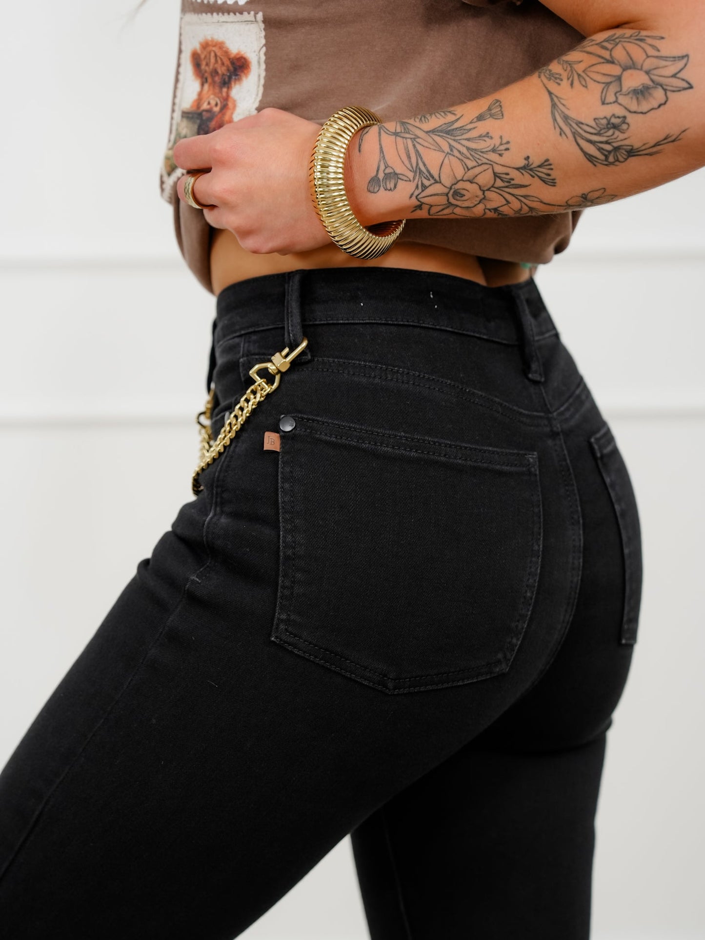 Judy Blue High Rise Black Petite/Reg Tummy Control Bootcut Jeans