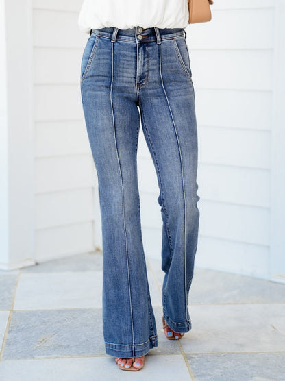 Restock! Judy Blue Obsessed with You High Rise Medium Wash Trouser Flare Jeans