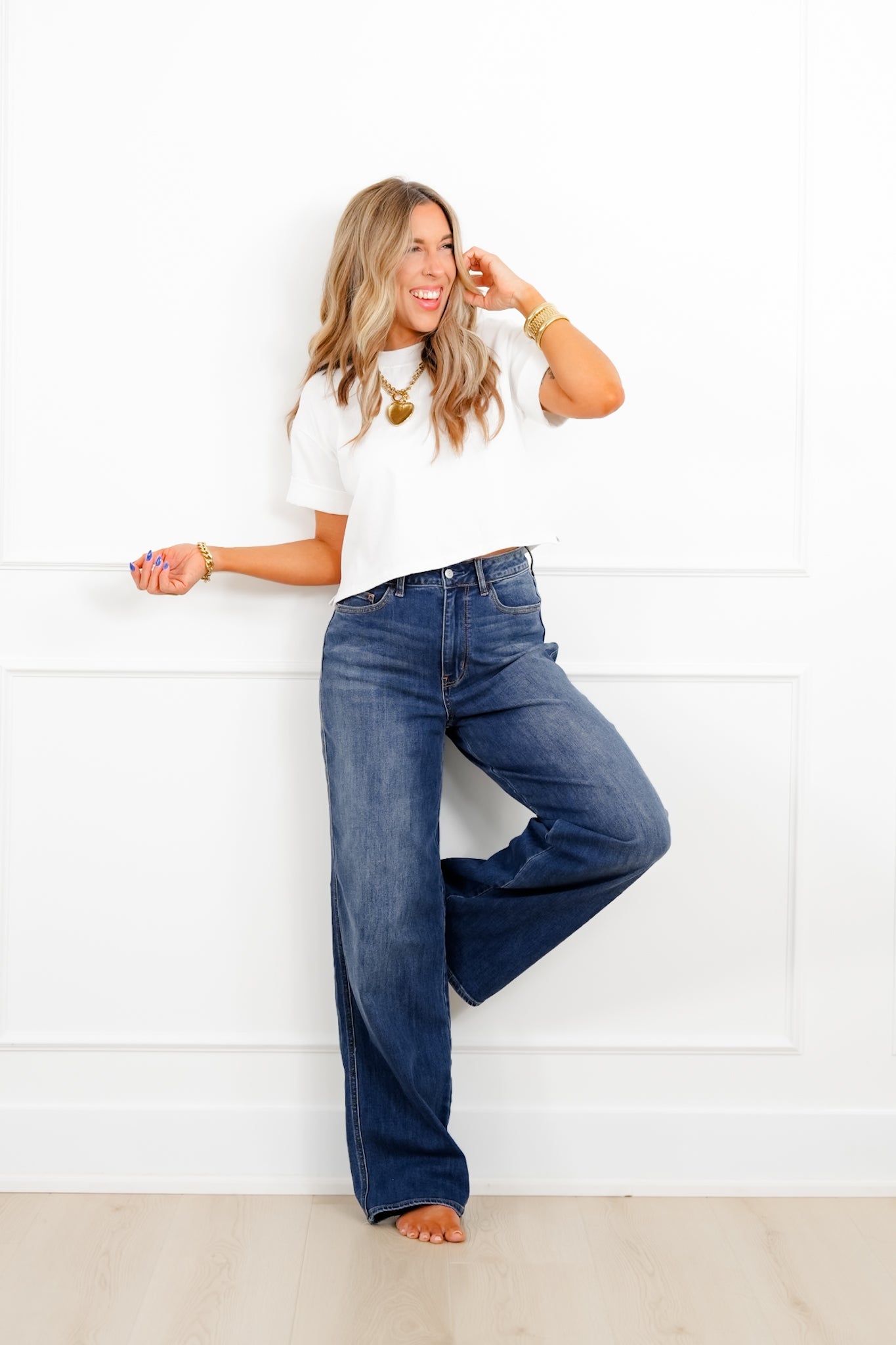Judy Blue Everyday Icon High Rise Multiple Inseam Dark Wash Wilhelmina Baggy Jeans
