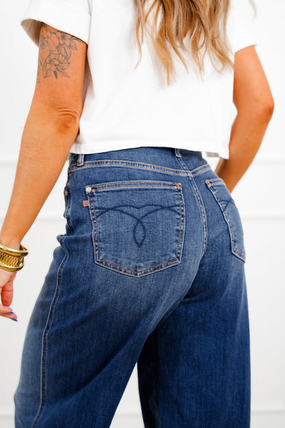Judy Blue Everyday Icon High Rise Multiple Inseam Dark Wash Wilhelmina Baggy Jeans