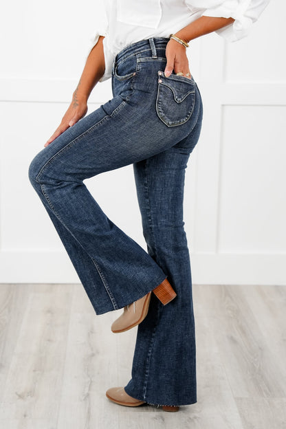 Restock! Judy Blue The Amelia Dark Wash Tummy Control Flare Jeans with Booty Lifting
