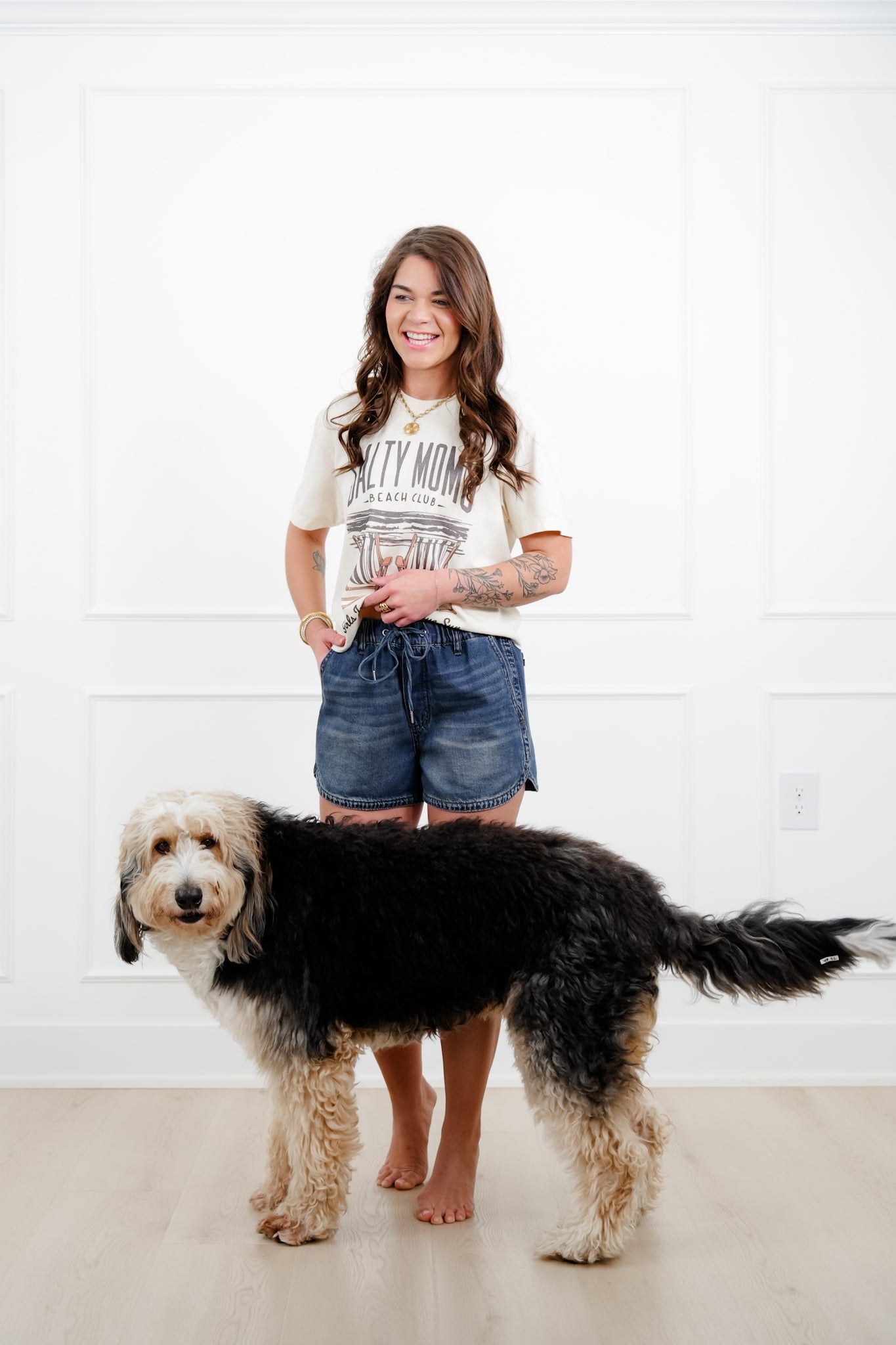 Judy Blue Dark Wash Featherweight Boxer Shorts