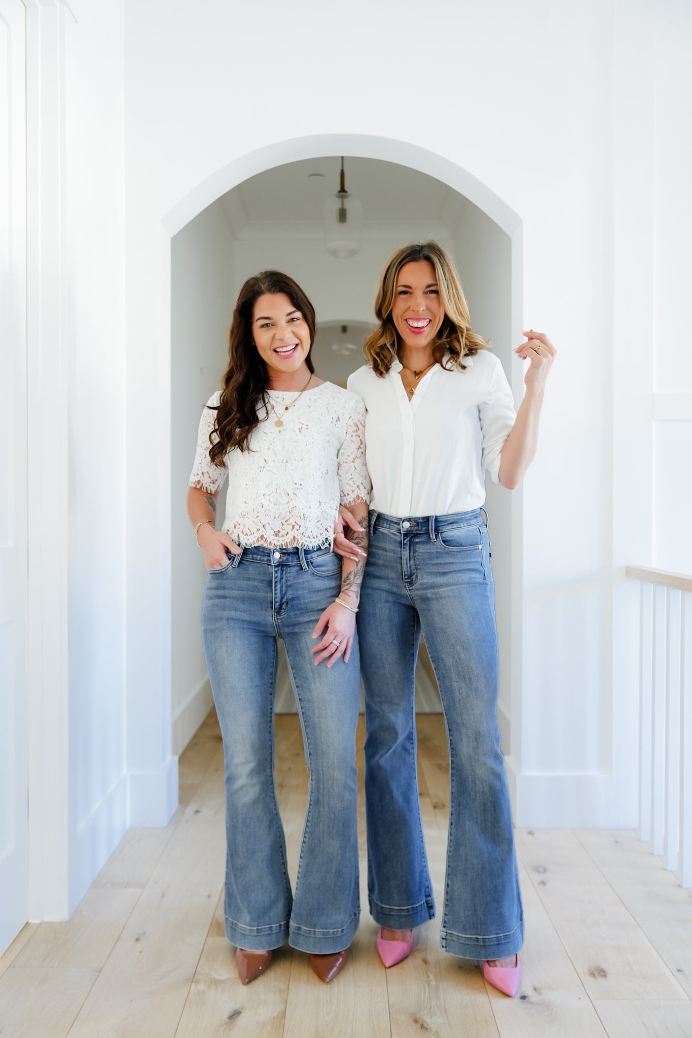 Judy Blue Multi-Inseam Mid-Rise Medium Wash Trouser Flare Jeans
