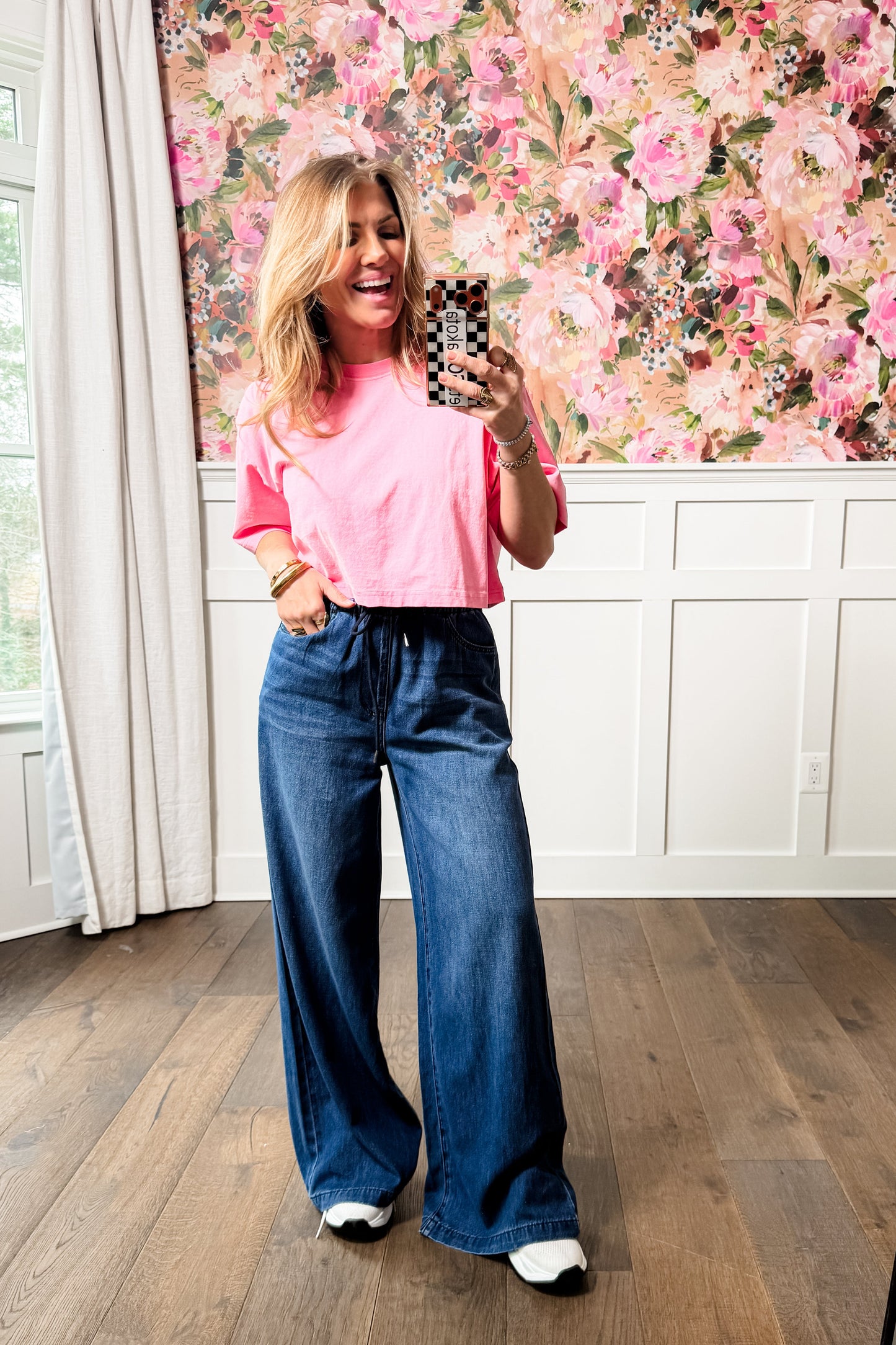 Judy Blue The Paloma High Rise Dark Wash Palazzo Jeans