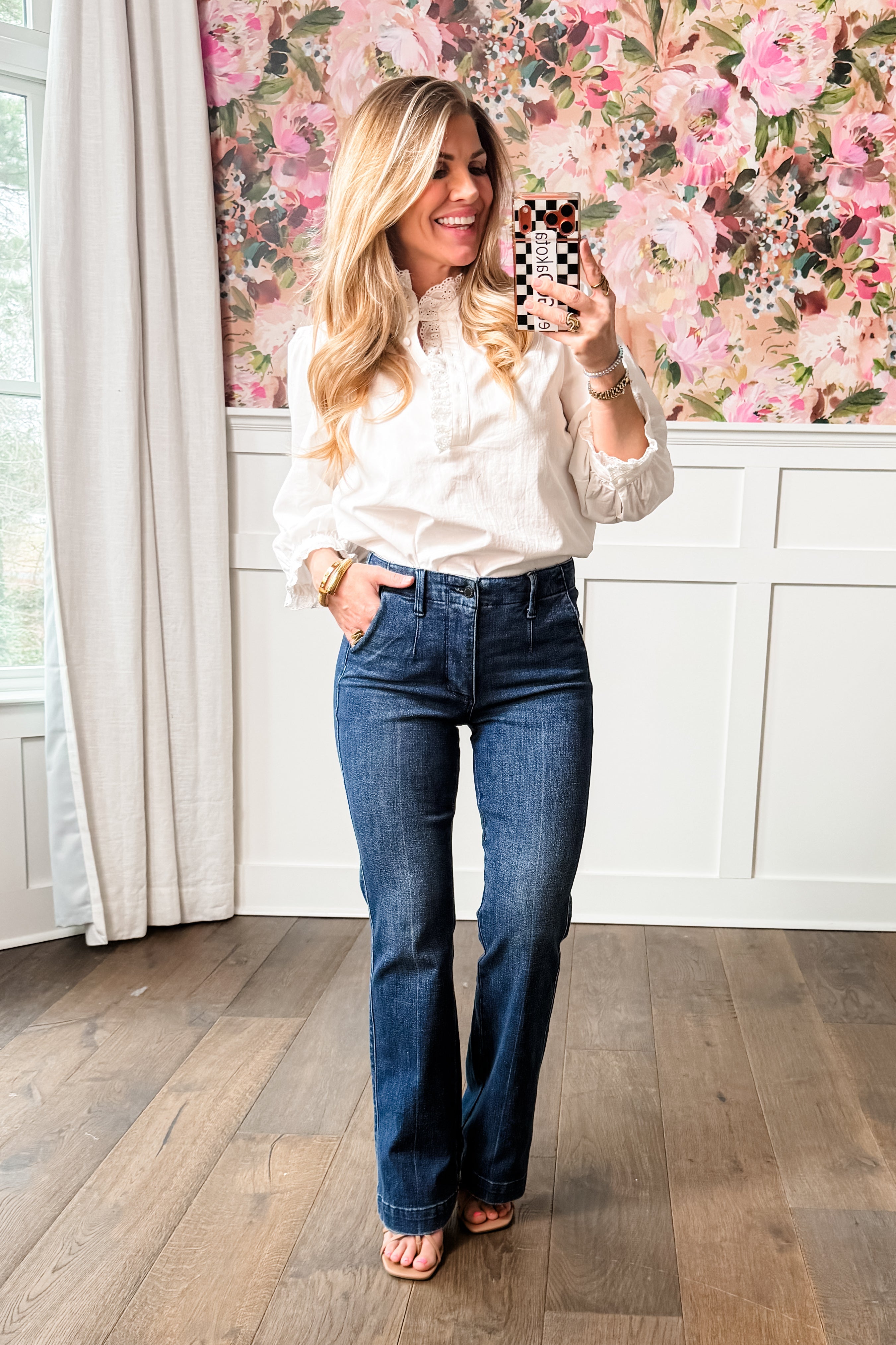 Judy Blue The Sutton Mid Rise Dark Wash Tummy Control Bootcut Trouser Jeans