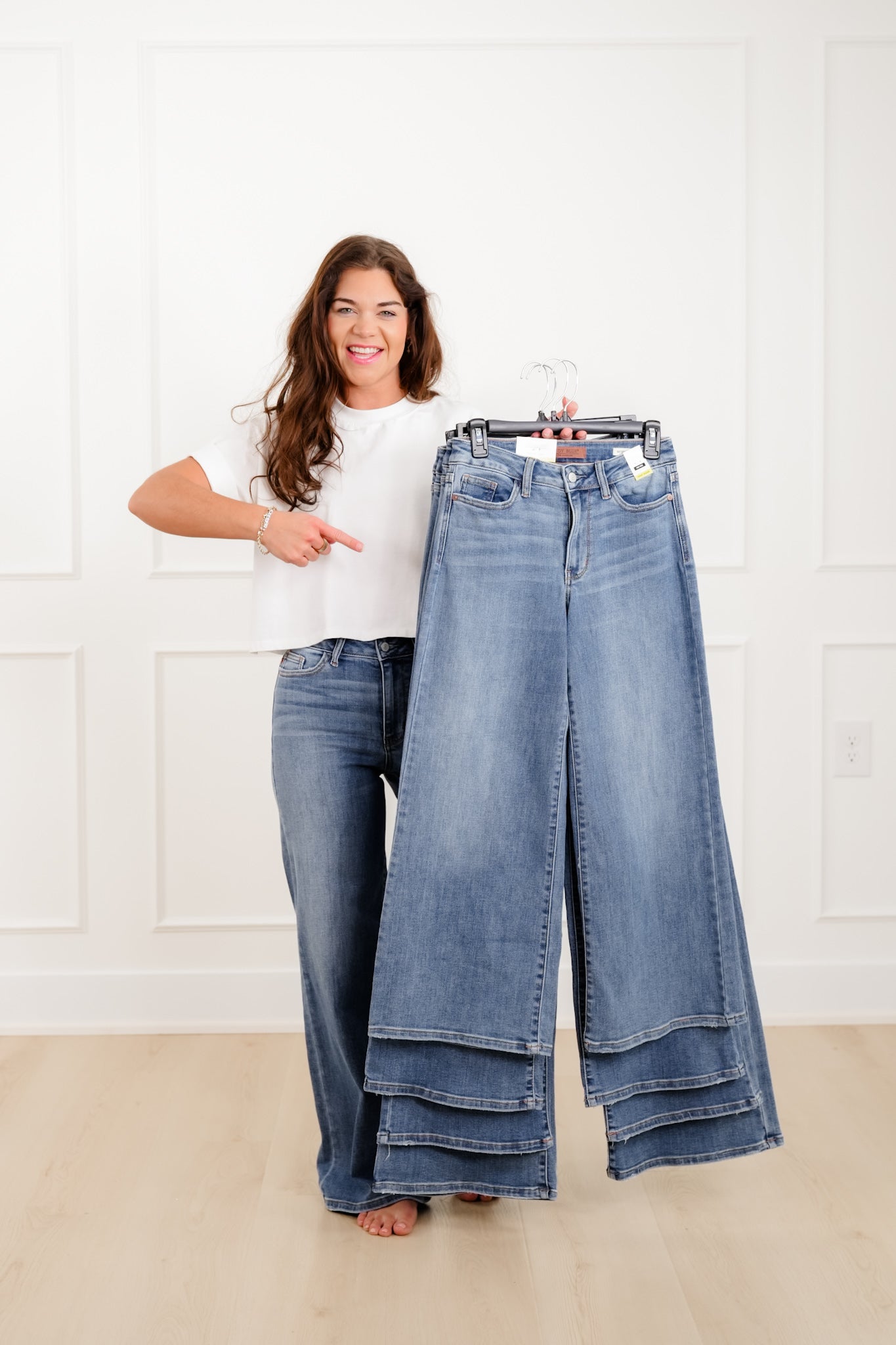 Judy Blue "The Lola" Multiple Inseam Medium Wash Retro Wide Leg Jeans