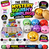 Metallic Squishy Dumplings Toy – 4" Mystery Collectible Squeeze Toy