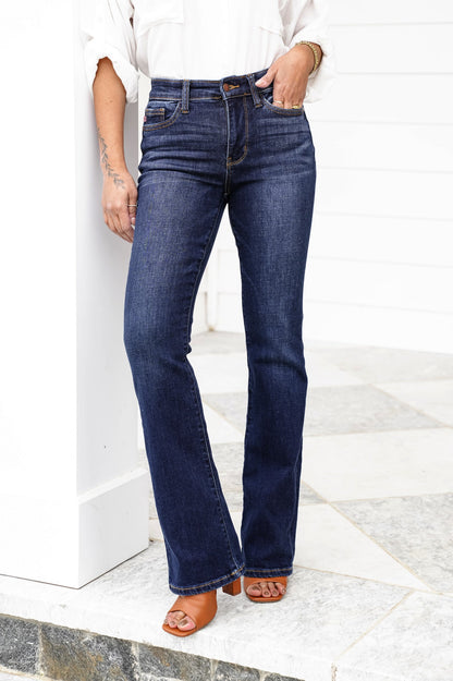 Restock! Judy Blue The Sloane Petite/Reg  Mid Rise Dark Wash Bootcut Jeans