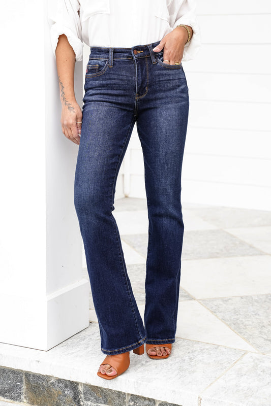 Restock! Judy Blue The Sloane Petite/Reg  Mid Rise Dark Wash Bootcut Jeans