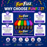 FunFizz Party String Spray (24 Pack) – Non-Toxic Color String Aerosol for Birthday Parties, Weddings, Celebrations, School Events & Festive Occasions