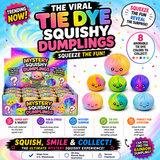 Tie Dye Squishy Dumplings Toy – 4" Mystery Collectible Squeeze Toy