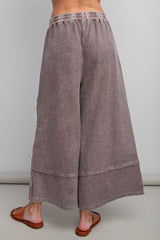 Easel Terry Palazzo Pants in Espresso