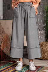 Easel Terry Palazzo Pants in Ash