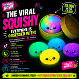 Glow in the Dark Squishy Dumplings Toy – 4" Mystery Collectible Squeeze Toy